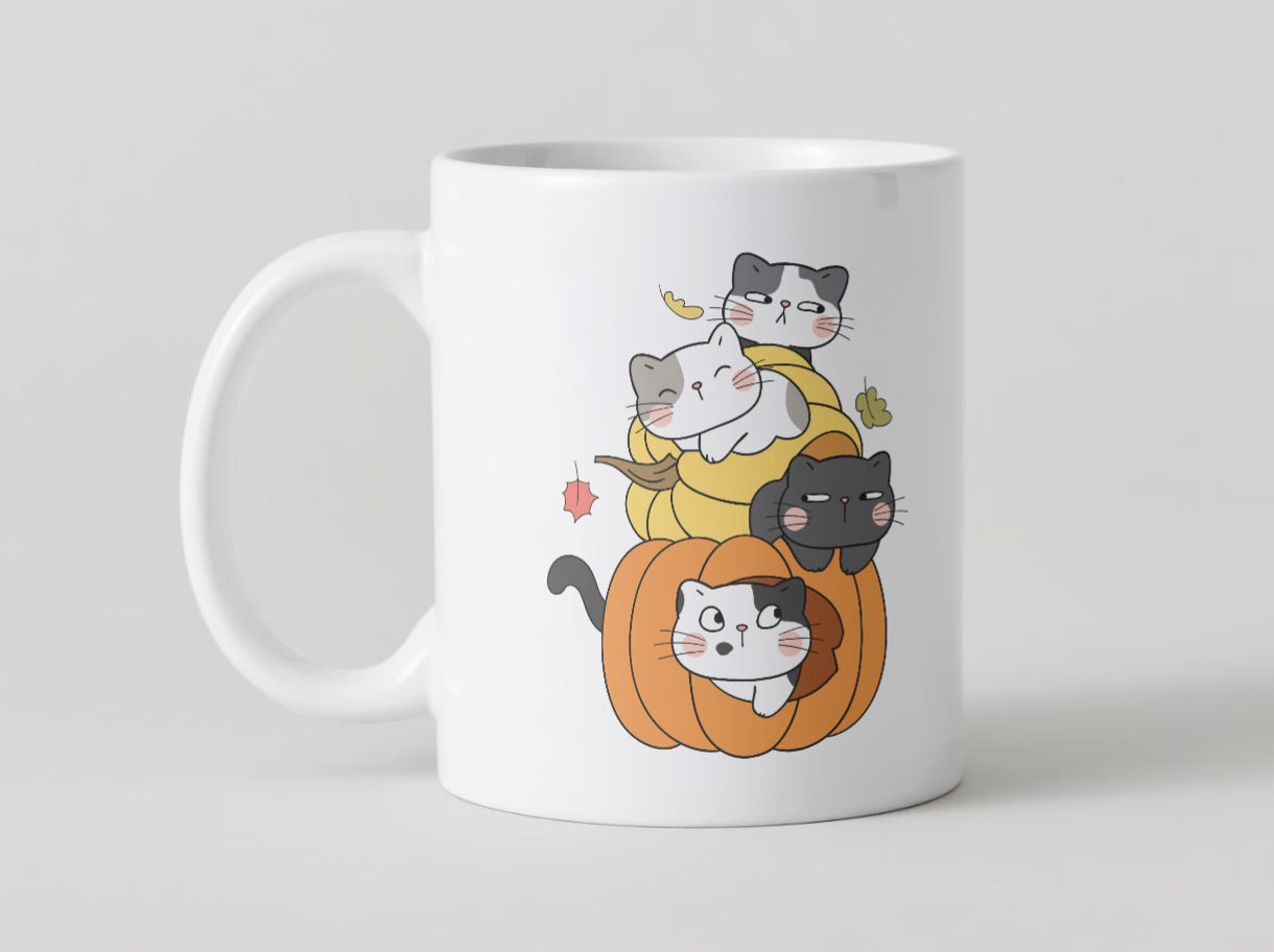 Mug, chats d'automne