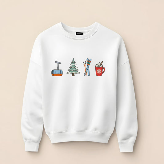 Sweat brodé, Sport d'hiver