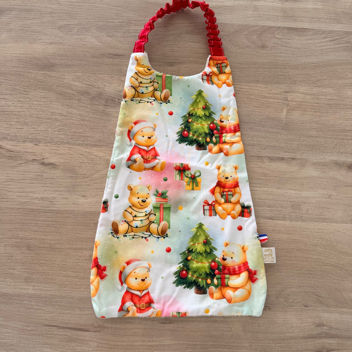 Bavoir maternelle, ourson et noël