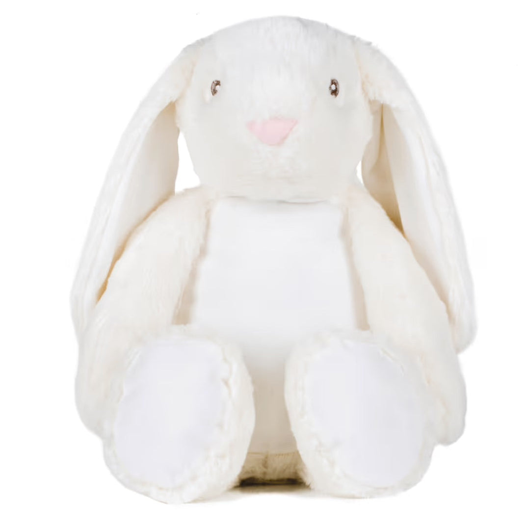 Lapin, peluche brodée et personnalisée