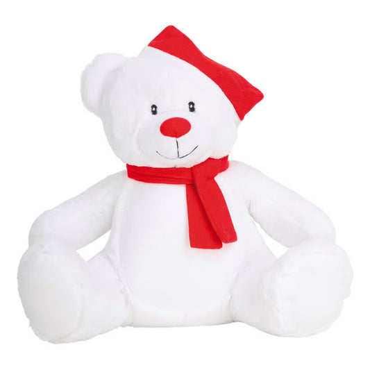 Ours de noël, peluche brodée et personnalisée