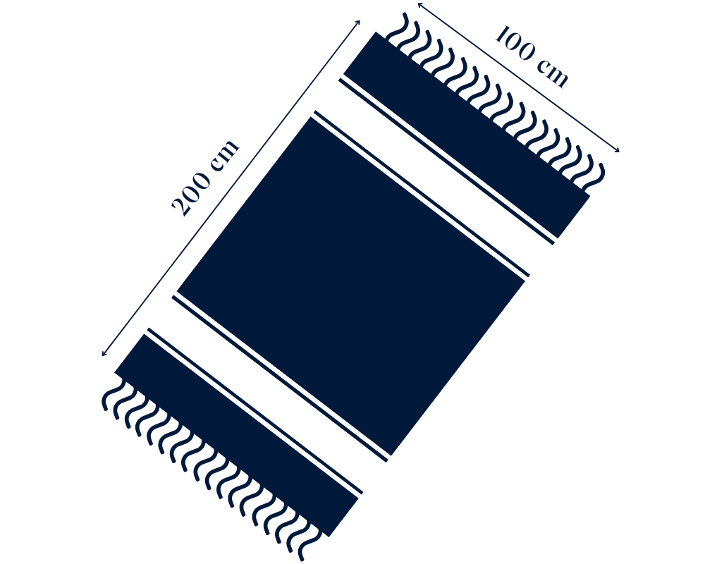 Fouta brodée, surf 64