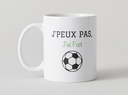 Mug, J'peux pas j'ai foot