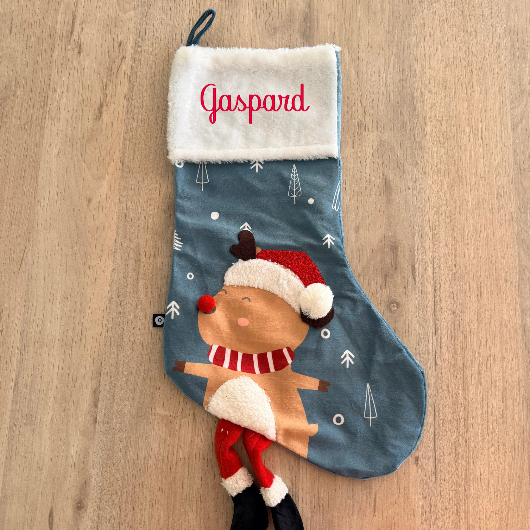Botte de noël personnalisée - petit renne