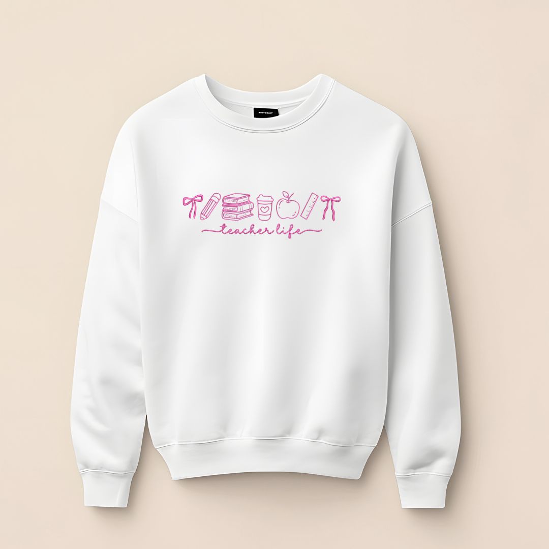 Sweat brodé, Teacher life