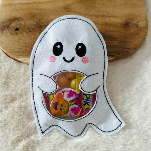 Petit Fantôme en Feutrine – Pochette à Bonbons Brodée
