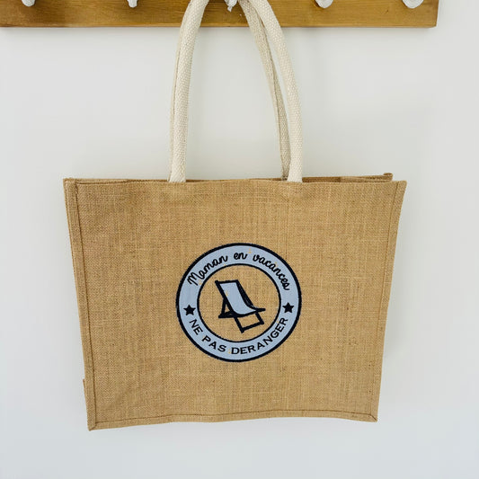 Sac cabas, maman en vacances
