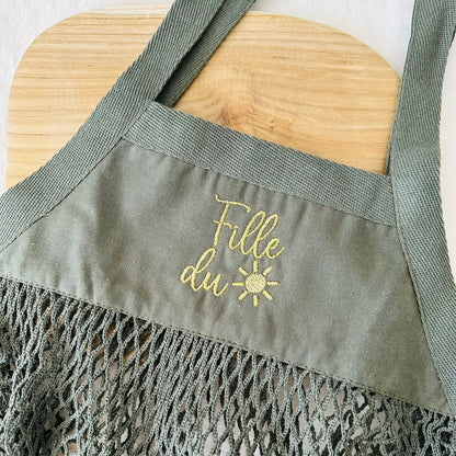 Sac filet, fille du soleil
