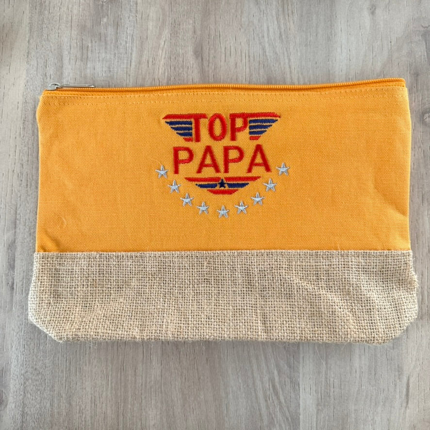 Trousse brodée, Top Papa