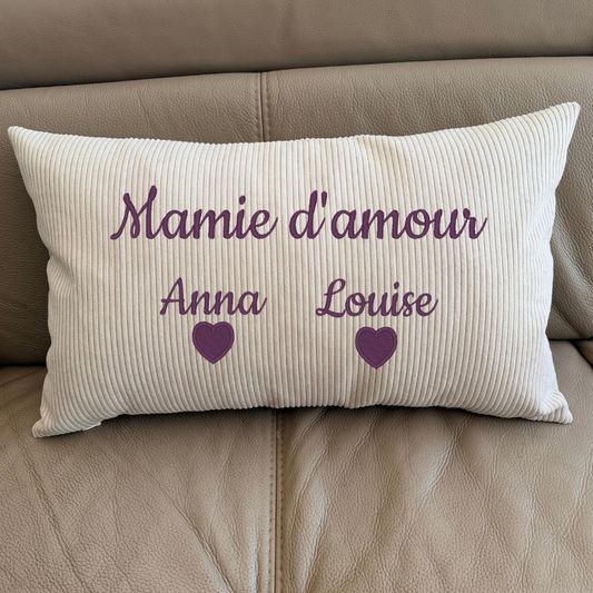 Coussin en velours côtelé – 100% personnalisable