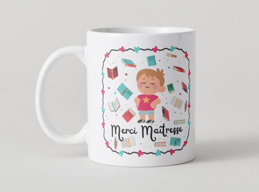 Mug, Merci Maîtresse, petit garçon