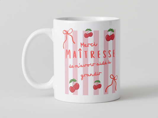 Mug, Merci Maîtresse Cerises