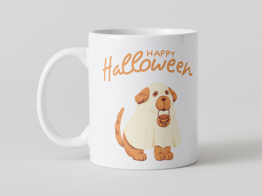 Mug, Happy halloween golden