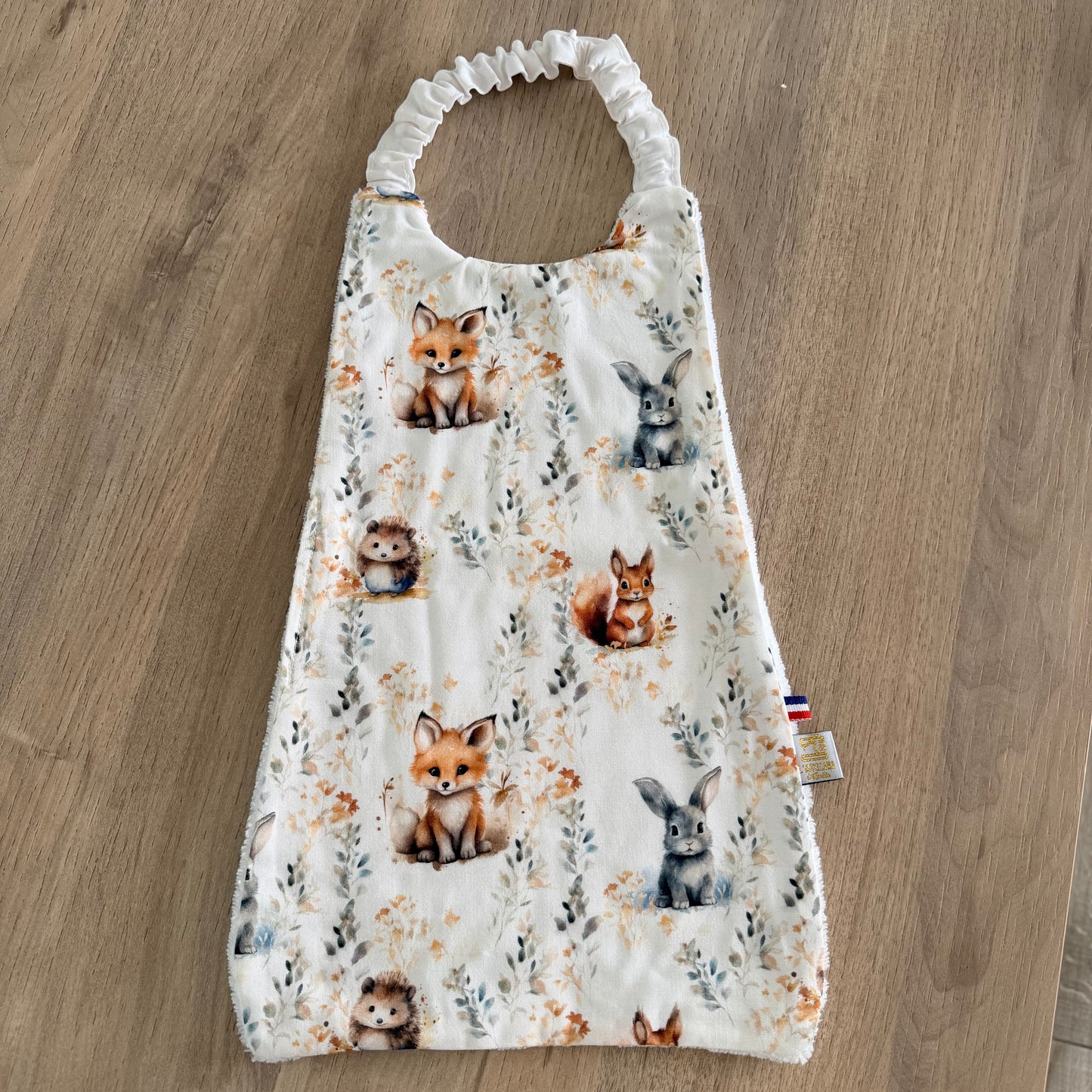 Bavoir maternelle, animaux doux