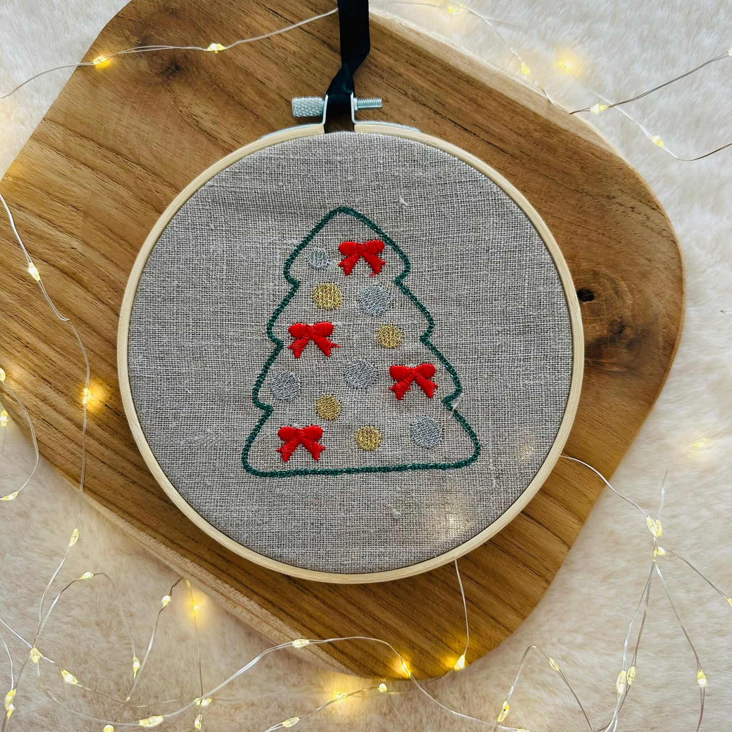 Boule de noël brodé "Sapin"