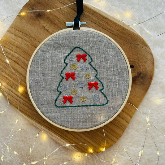 Boule de noël brodé "Sapin"