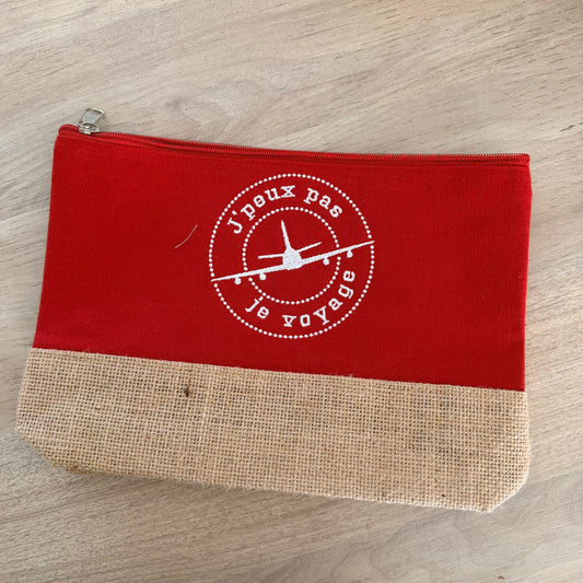 Trousse brodée, Je voyage