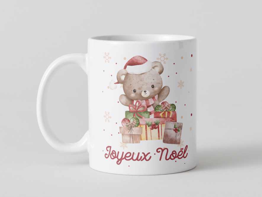 Mug, Ourson de Noël