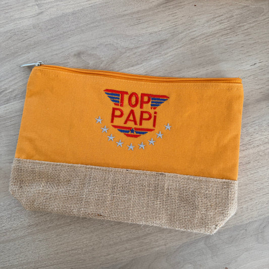 Trousse brodée, Top Papi