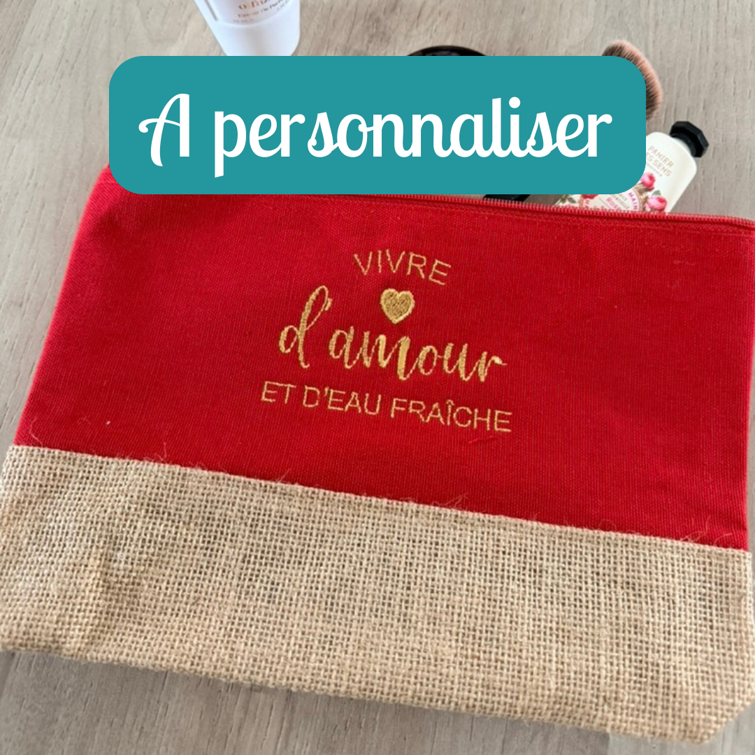 Trousse brodée, a personnaliser
