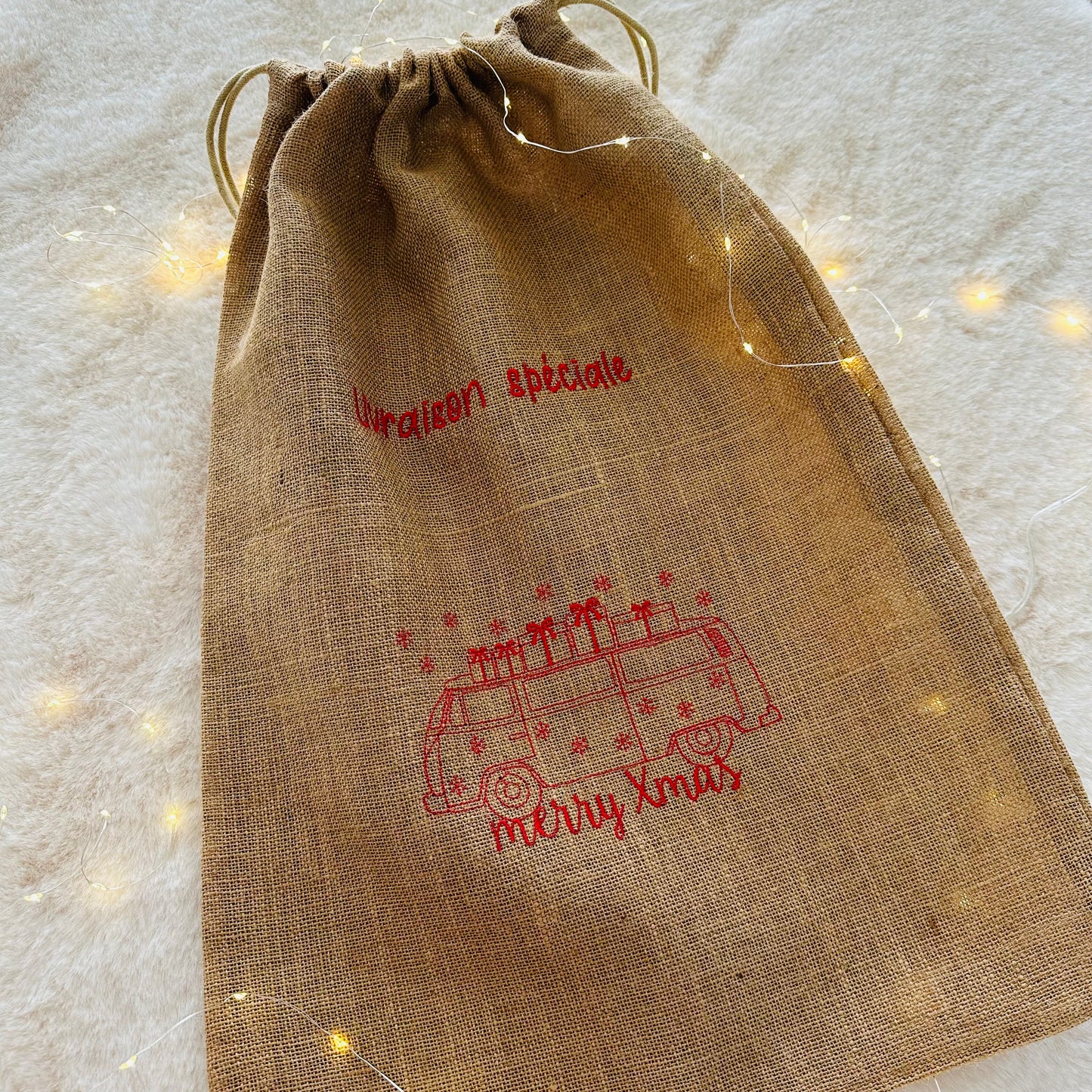 Hotte ou pochon de Noël "Van"